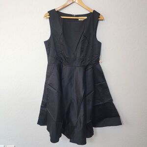 Grace Karin XL Black Sleeveless Dress Fit & Flare Pleated Waist Elegant